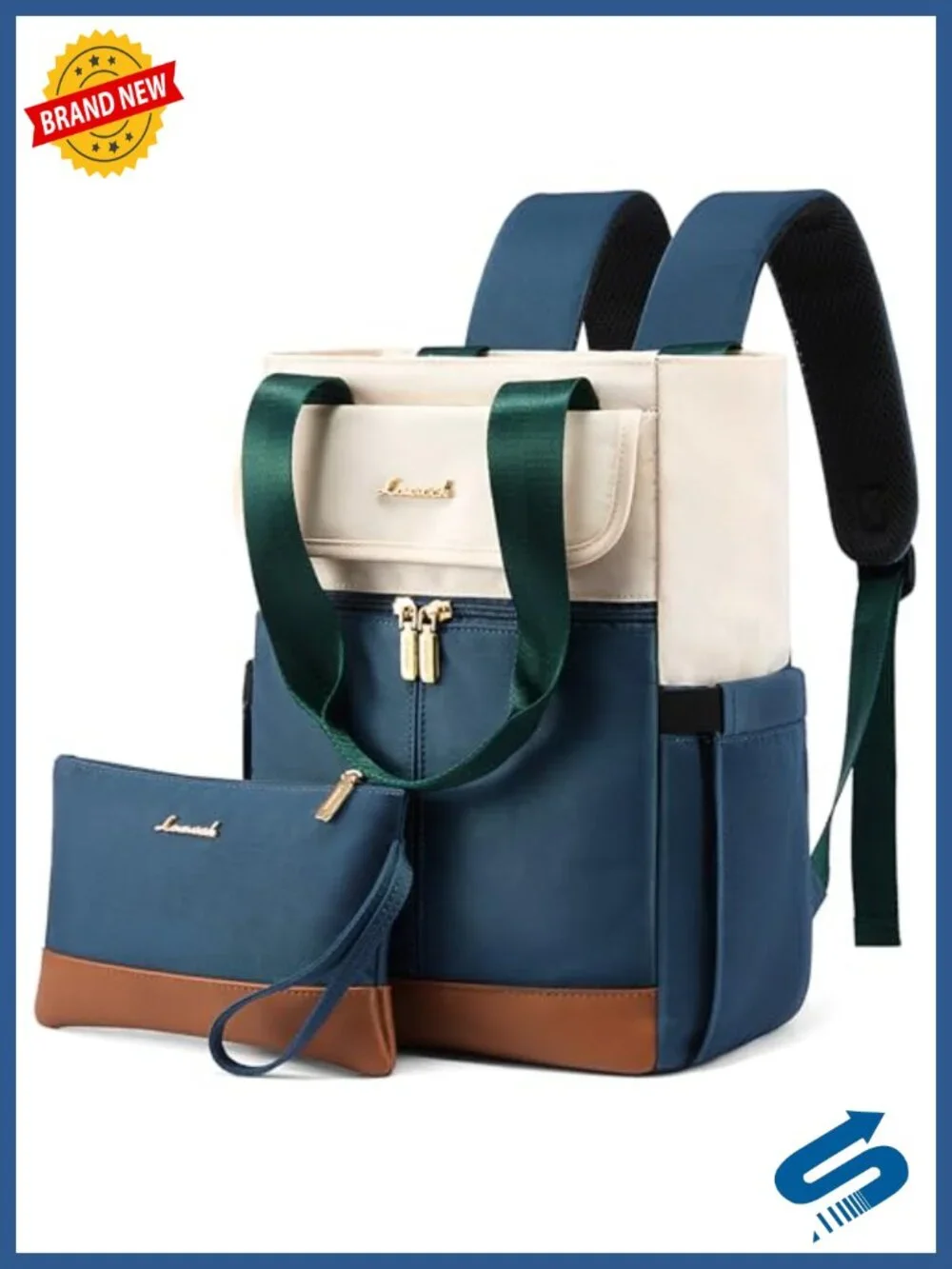 Convertible Small Backpack Purse for Women, Mini Daypack with Clutch, Tote